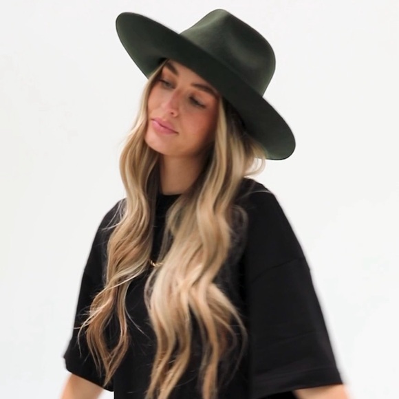 GIGI PIP dark green “The Rowan” wide brim hat - Picture 3 of 3